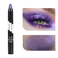 LYNTYAOU Shimmer Purple Eyeshadow Stick, Lavender Pearl Eye Shadow Pen Fine Cream, Glitter Radiant Metallic Eyeliner, Creamy Eye Pencil Crayon, Eyes Makeup Gift for Women