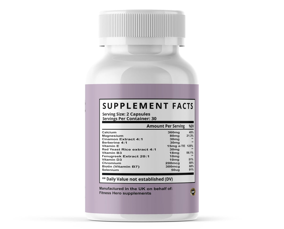 FItness Hero Supplements GlucoFit The Healthy Alternative - Weight Management Capsules - Natural Ingredients - 120 Capsules - Fitness Hero Supplements