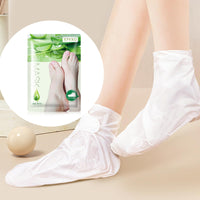 Foot Peel Mask for Hard Skin, 4 Pairs Foot Exfoliating Socks, Moisturizing Foot Care for Callus Remover, Cracked Heel, Dead & Dry Skin - Baby Soft Smooth Touch Feet(Aloe Vera)