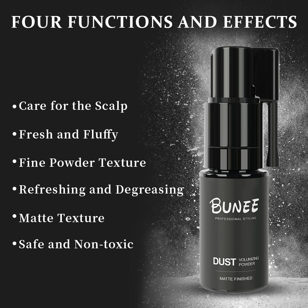 LOPHE Hair Volume Powder, Invisible Hair Texturising Powder with 360⁰ Rotate Nozzle, Volumising Hair Products for Women & Men, Non-Sticky Hair Thickening Powder for Instant Texture, Volume and Oil Control