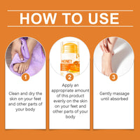 FresFresi Honey Foot Cream – Moisturizer for Dry Hands & Cracked Heels. Deep Repair & Hydration for Rough Skin – Fast-Absorbing Formula for Women & Men