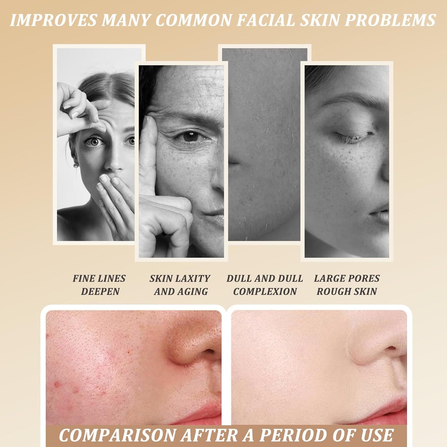 CGBOOM 5 x 24K Gold Bio Collagen Face Mask Crystal Gold Powder Gel Facial Masks Anti Ageing Hydrating Moisturizing Brightening Skincare for All Skin Types