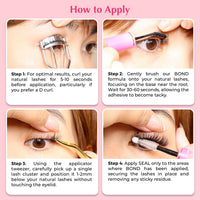 Quickie by LLBA DIY Lash Extensions | Handmade Cluster Individual Lashes | C/D Curl | 8-16mm Mixed Lengths | Easy Home Eyelash Extensions Application (Everyday Classic 003, D 8mm-14mm)