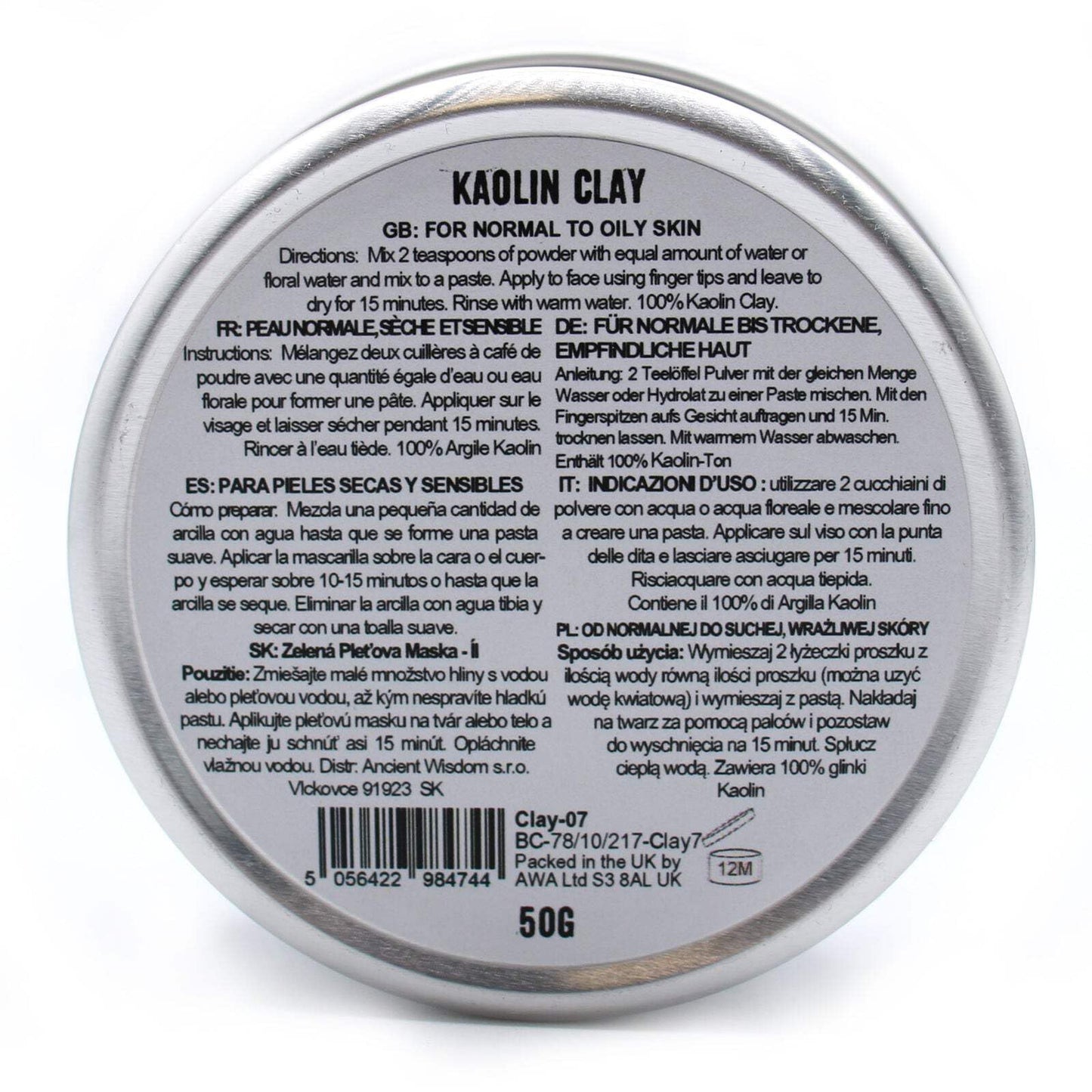Ancient Wisdom Kaolin Clay 50 g