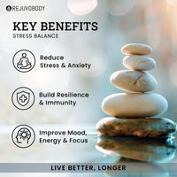 RejuvoBody Premium Grade KSM-66 Ashwagandha 6250mg | 90 Vegetarian Capsules | Stress & Anxiety Relief for Adults | 3 Month Supply | Made in The UK | No Leaf Root Extract | Vegetarian Friendly