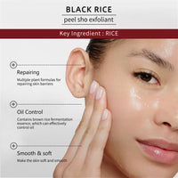 Peel Shot Glow Rice Ampoule Duo White Rice +Black Rice - Face Scrub Exfoliator Pore Minimizer for Face - Gentle Facial Cleanser with Rice Water & Niacinamide - Pore Minimizer Serum 2pcs