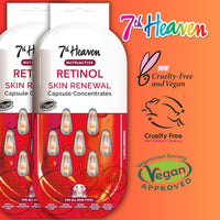 7th Heaven Retinol Capsule Concentrates (7 Day Supply). Rejuvenating Glow Cream (all Skin Types). Daily Face Care Capsules for Skin Renewal. Vegan Retinol Serum for Face - Genuine 7th Heaven Skin Care