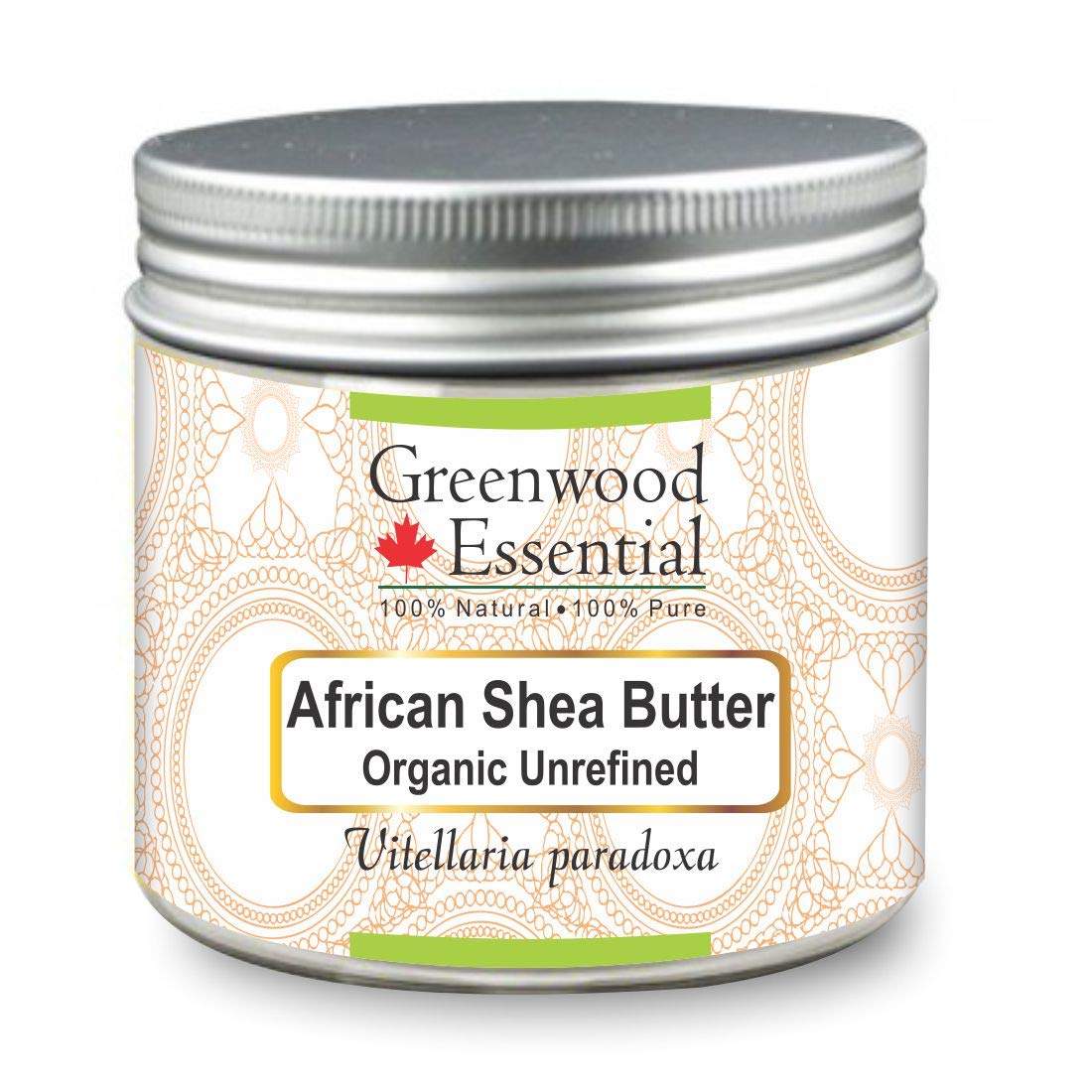 Greenwood Essential Organic African Shea Butter Unrefined (Vitellaria paradoxa) Natural Therapeutic Grade 100gm