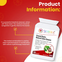 SH SHAKRA HEALTH Ground Roots: Natural Colon Cleanse. Strong Colonic Flush Herbal Blend for Deep Bowel, Gut Health, Intestinal Congestion, Constipation & Support | Shakra Health