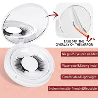 Magnetic-Lashes with Applicator, Higu clace Magnetic-Eyelashes No Glue or Eyeliner Needed, 1 Pair Reusable Magnetic Eye Lashes Kit Natural Look, Eyelashes Magnetic Easy to Wear and Remove(STYLE F)