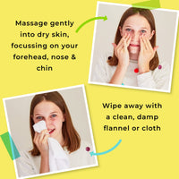 Spots & Stripes - Starter Skincare Set for Girls, Easy-to-Use and Natural Essentials for Teen and Young Skin, with Virgin Coconut, Kanuka and Niaouli, Super Gentle, Combats Blemishes (150ml and 15g)