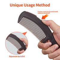 Yizerel Dandruff Comb, Stainless Steel Fine Tooth Comb, Scalp Psoriasis Comb, Dandruff Remover Comb Scalp Sweep Detoxing Comb, Lice Comb for Scalp Massage Combs for Women Men, Set of 3