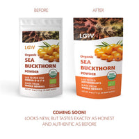 LOOV Organic Sea Buckthorn Powder, High in Fibre, Made from 100% Whole Berries, 113 g, Grown in Nordic Climate, Rich in Omega Blend, Vitamin C, Vitamin E, 23-Day Supply, No Added Sugar, Non-GMO