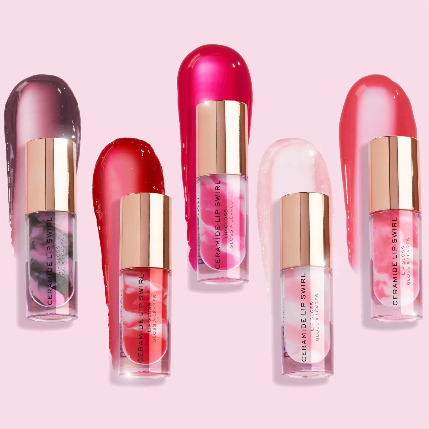 Makeup Revolution, Lip Swirl Ceramide Gloss, Lipgloss, Cherry Mauve, 4.5ml