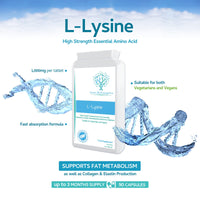 swiss bioenergetics L-Lysine Tablets 1,000mg 90 Tablets - High Strength Essential Amino Acid Promoting Absorption of Calcium and Healthy Hormonal Stress Responses