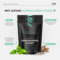 ALPHA01 Ashwagandha Extract 5000mg - 5% Withanolides (12.5mg) - 120 Vegan Capsules - Made with BioPerine® Black Pepper for Higher Bioavailability (4 Month Supply) by Alpha01
