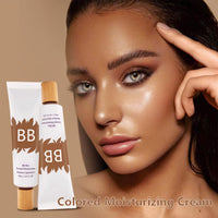 SHEBEEDO BB Blur Tinted Moisturizer with Brush, BB Cream Tinted Moisturiser, BB Tinted Moisturiser Spf30+, Hydrates & Smooths Your Skin，BB Cream Tinted Moisturizer with Broad Medium Spectrum(Natural)