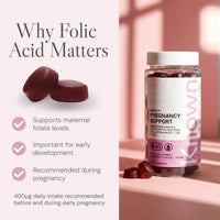 Known Pregnancy Support Gummies with 400mcg Folic Acid – Raspberry Flavour – Vegan Prenatal Multivitamin Gummy Supplement – with Vitamin D3, K, C, E, B12, Biotin & Zinc – 2 Month Supply