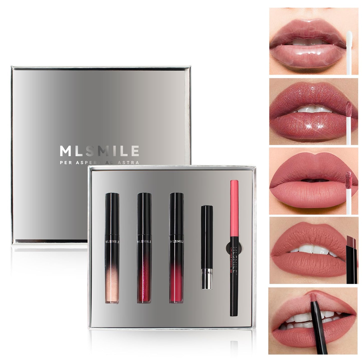 HERBENJOY All-In-One Makeup Set Gift Surprise, Cosmetic Make Up Starter Kit, Full Starter Makeup Kit For Women Beginners Includes Lip Liner, Lipstick and 3pc Lip Gloss Makeup Gift Set For Teenage & Adults