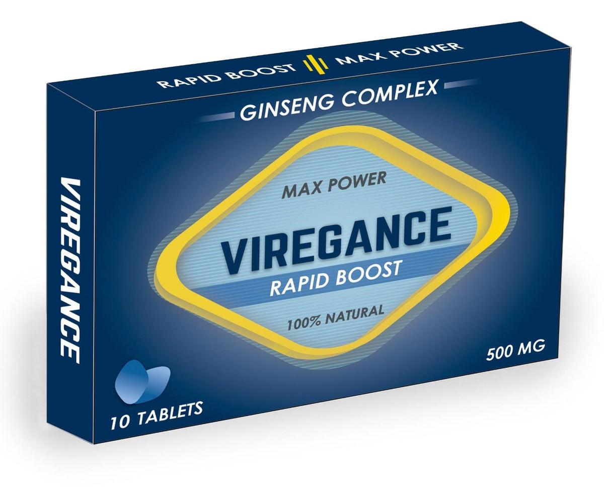 VIREGANCE Blue Tablets - Stronger and Longer for a Confident Performer - Advanced Performance Enhancing, Stamina Endurance Booster Supplement Tablerts for Men - 10 Ginseng Tablets