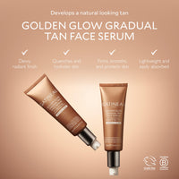 Gatineau GATINEAU Golden Glow Gradual Tan Face Serum - 50ml, Hyaluronic Acid & Marine Bio-Retinol, Smooths Complexion, Natural and Radiant Glow, Suitable for Sensitive Skin, Light/Medium