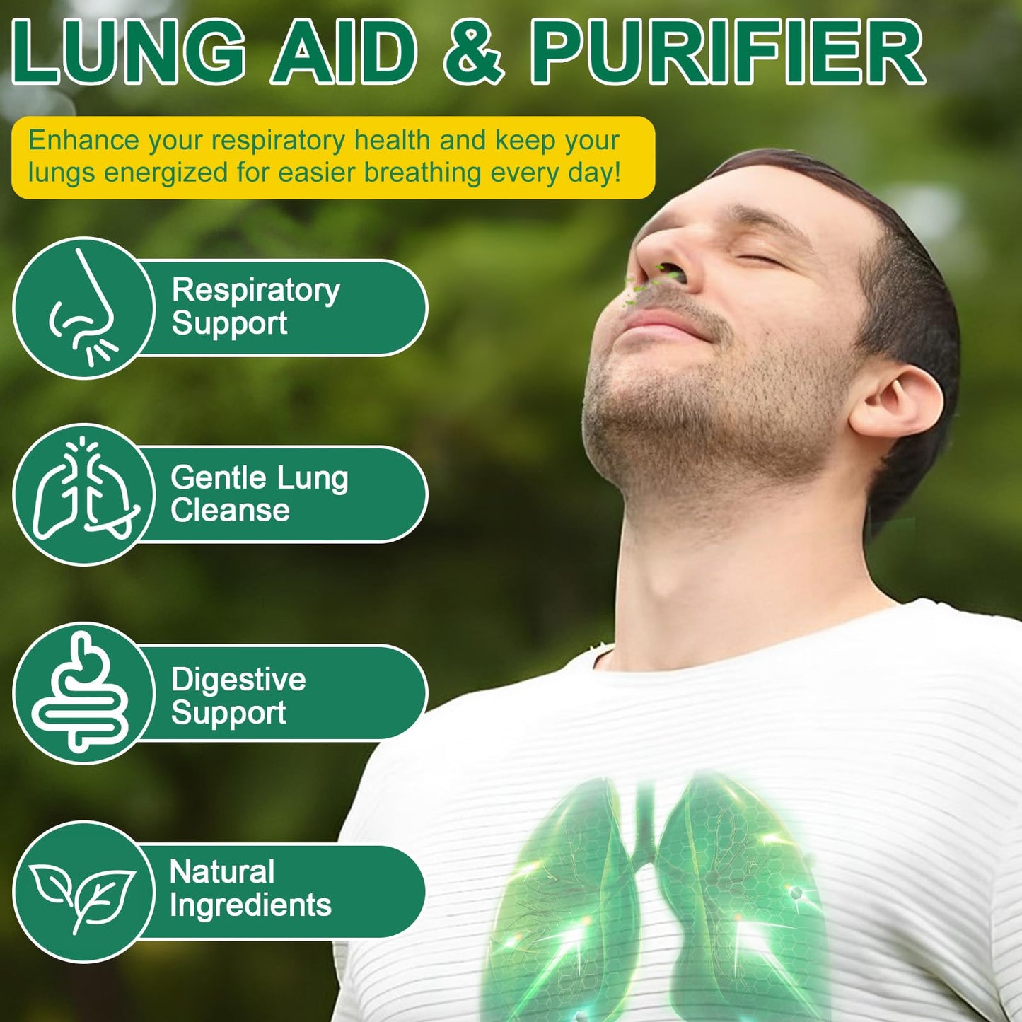 Bibonse Mullein Leaf Extract for Lung, Mullein Drops, Mullein Leaf Liquid Drops, Mullein Extract with Chlorophyll for Lung Cleanse, Premium Health Supplement Drops for Fast Absorption, Alcohol-Free, 60ml