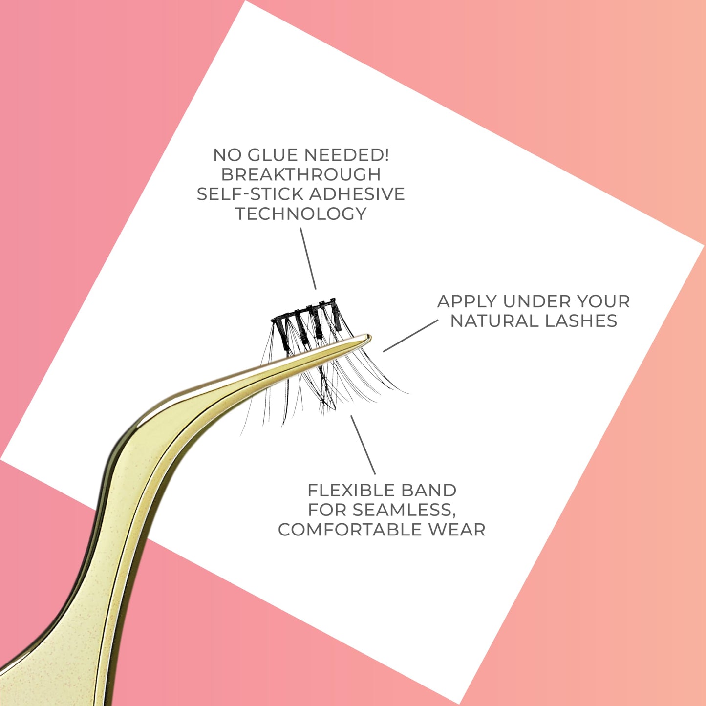 imPRESS Press-On Falsies Eyelash Clusters, Natural, Authentic