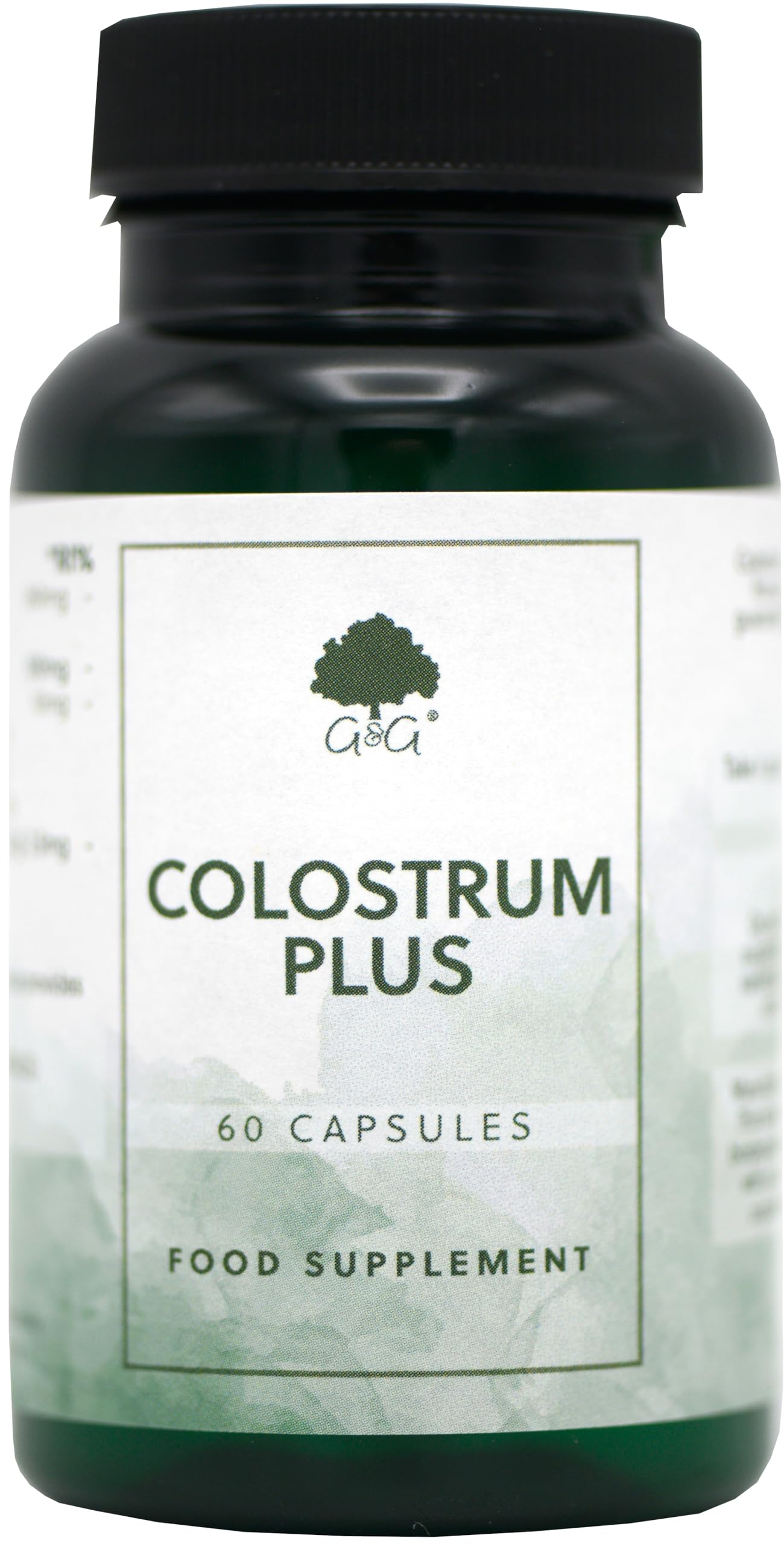 Colostrum Plus | Bovine Colostrum from Grass-fed Cows | min 30% IgG Level | 60 Capsules | G&G Vitamins