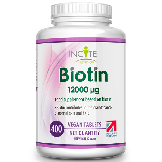 Biotin Hair Growth Supplement 12,000mcg - 400 Tiny 6mm Tablets (Full Year Plus Supply) - Biotin Hair Growth Tablets for Men & Women Biotin Tablets