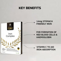 Healthspan Elite Iron Complex 14mg (120 Tablets) | for Healthy Blood, Energy & Immunity | Stomach Friendly Iron | with Vitamin C to Aid Iron Absorption | Informed Sport Accredited | Vegan