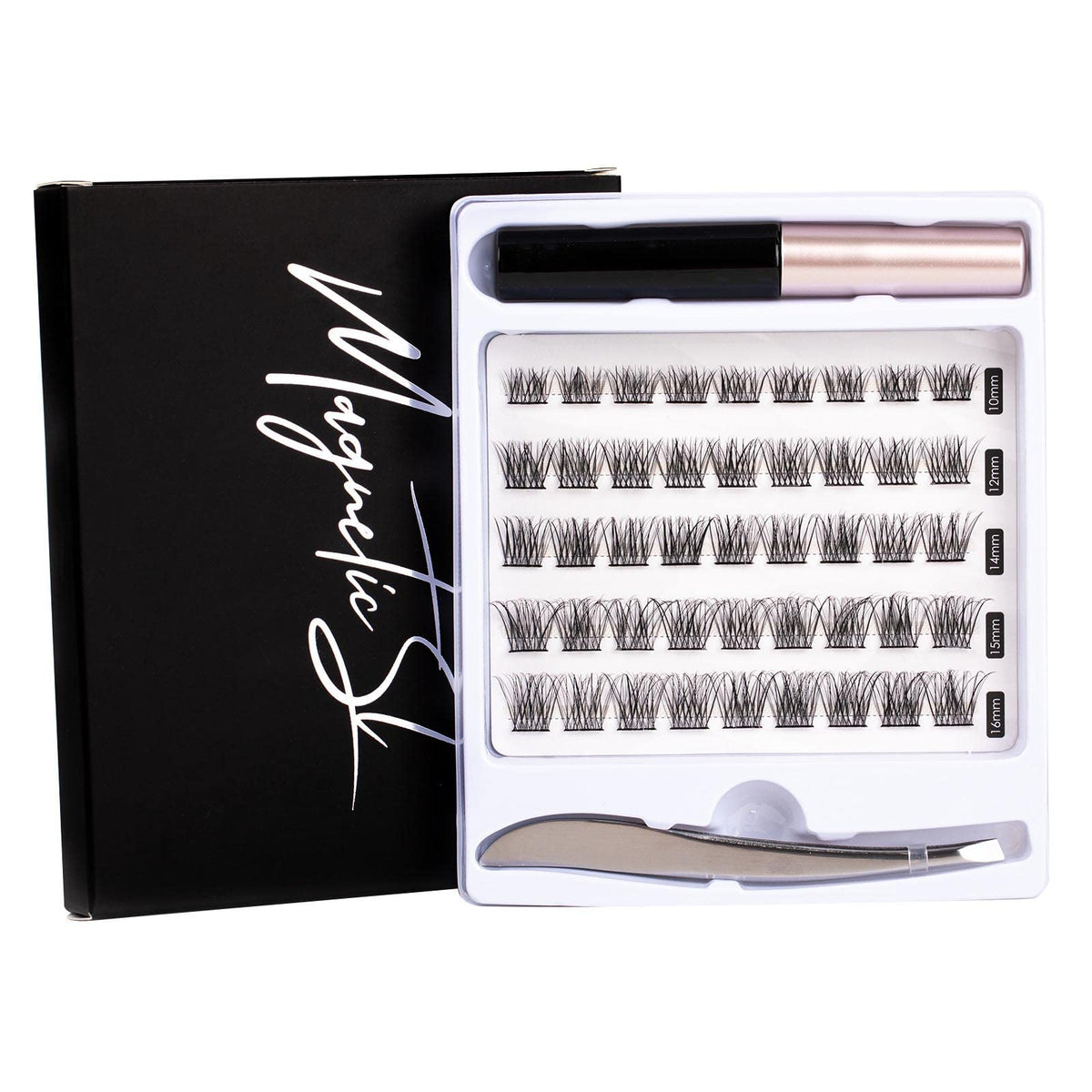 Magnetic SL Individual Lashes 45 Cluster Lashes DIY False Eyelashes Natural Look C Curl Individual Cluster Lashes Soft Eyelashes False Eyelashes With Clear Glue Strong Hold 10-16MM