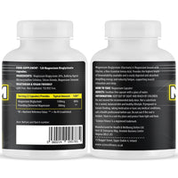 Magnesium Glycinate Supplement, 240 Capsules of Magnesium Bisglycinate, Maximum Absorption,1500mg per serving, Made in The UK-Science Fitness