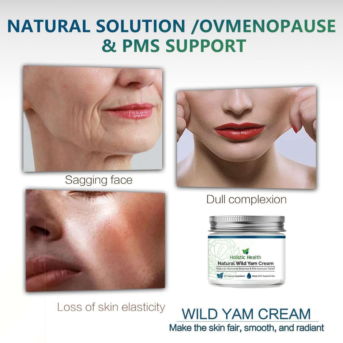 Ingzy Wild Yam Cream, Wild Yam Cream for Hormone Balance, Organic Wild Yam Cream for Menopause, Support Hormone Harmony, Women Wild Yam Root Cream Skin Moisturizer, 50g
