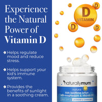 NaturallyMum Kids Magnesium Bedtime Lotion with Vitamin D (120ml (Pack of 1), Lavender & Chamomile)