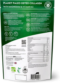 Planet Paleo Osteo Collagen Powder for Bone Health (175g, 35 Servings) Grass-Fed Bovine Collagen Peptides, with Zinc & Vitamin K2, Bone Density & Joint Health, Lemon
