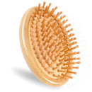 Mozeat Lens Bamboo Massage Comb,Wooden Scalp Massager Wooden Hair Brush Round Portable Bamboo Comb Anti-Static Air Cushion Hairbrush Mini Hairbrush without Handle
