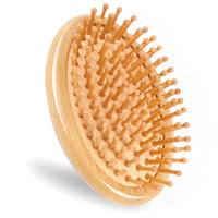 Mozeat Lens Bamboo Massage Comb,Wooden Scalp Massager Wooden Hair Brush Round Portable Bamboo Comb Anti-Static Air Cushion Hairbrush Mini Hairbrush without Handle