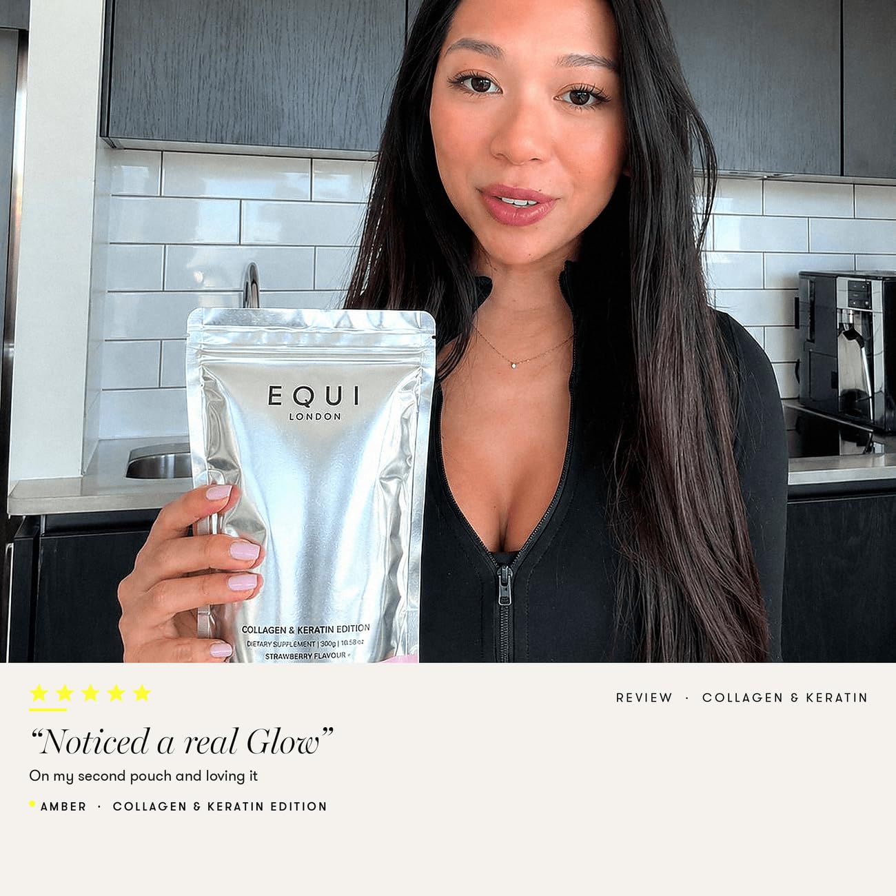 EQUI LONDON Equi - Collagen + Keratin Edition Powder | Advanced Collagen Powder for Hair, Skin & Nails | Hydrolysed Bovine Collagen Peptides + Keratin for Skin Glow & Beauty Support