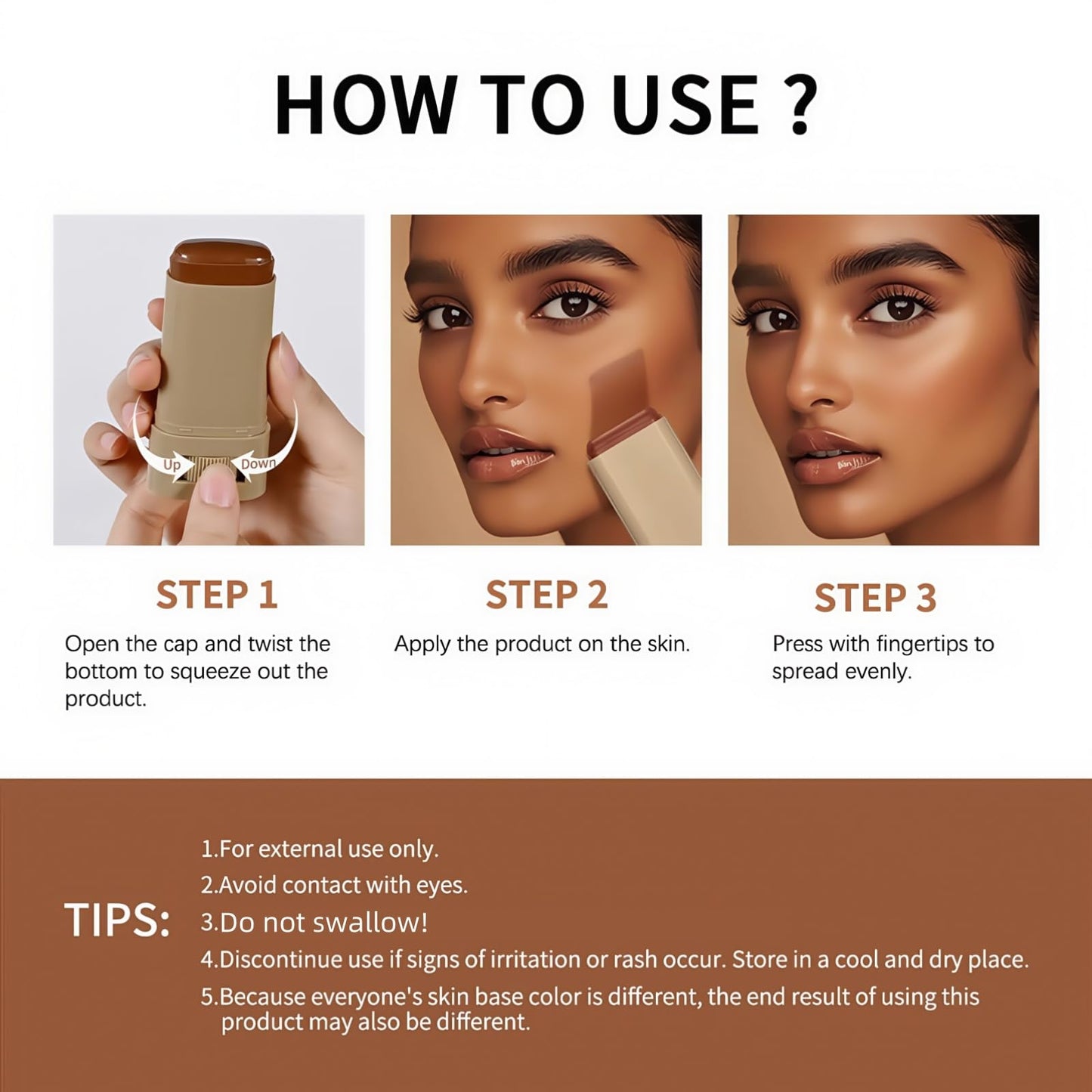 Beauty Balm Serum Boosted Skin Tint,Balm Foundation,Serum-Boosted Beauty B/alm Foundation Stick,F/oundation Stick,Makeup F/oundation S/tick for Women,Tinted Moisturizer Fo/undation S/tick,#05