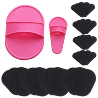 Exfoliating Hair Removal Pads x40 – x2 Buffer Pad Holders – x40 Buffer Pads - Smooth Skin on Legs Arms and Body - Unwanted Hair Removal Depilation Pads – By TRIXES