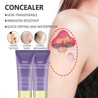 HERBENJOY 2PCS Body Coverage Perfector, Waterproof Tattoo Cover Up Makeup, No Transfer Hydrating Concealer for Mature Skin, Leg Makeup to Cover Veins,Scars,Dark-Spots with Full Coverage Foundation(NATURAL GLOW)