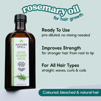 Nature Spell Rosemary Oil for Hair Growth with Pump Dispenser, 150ml
