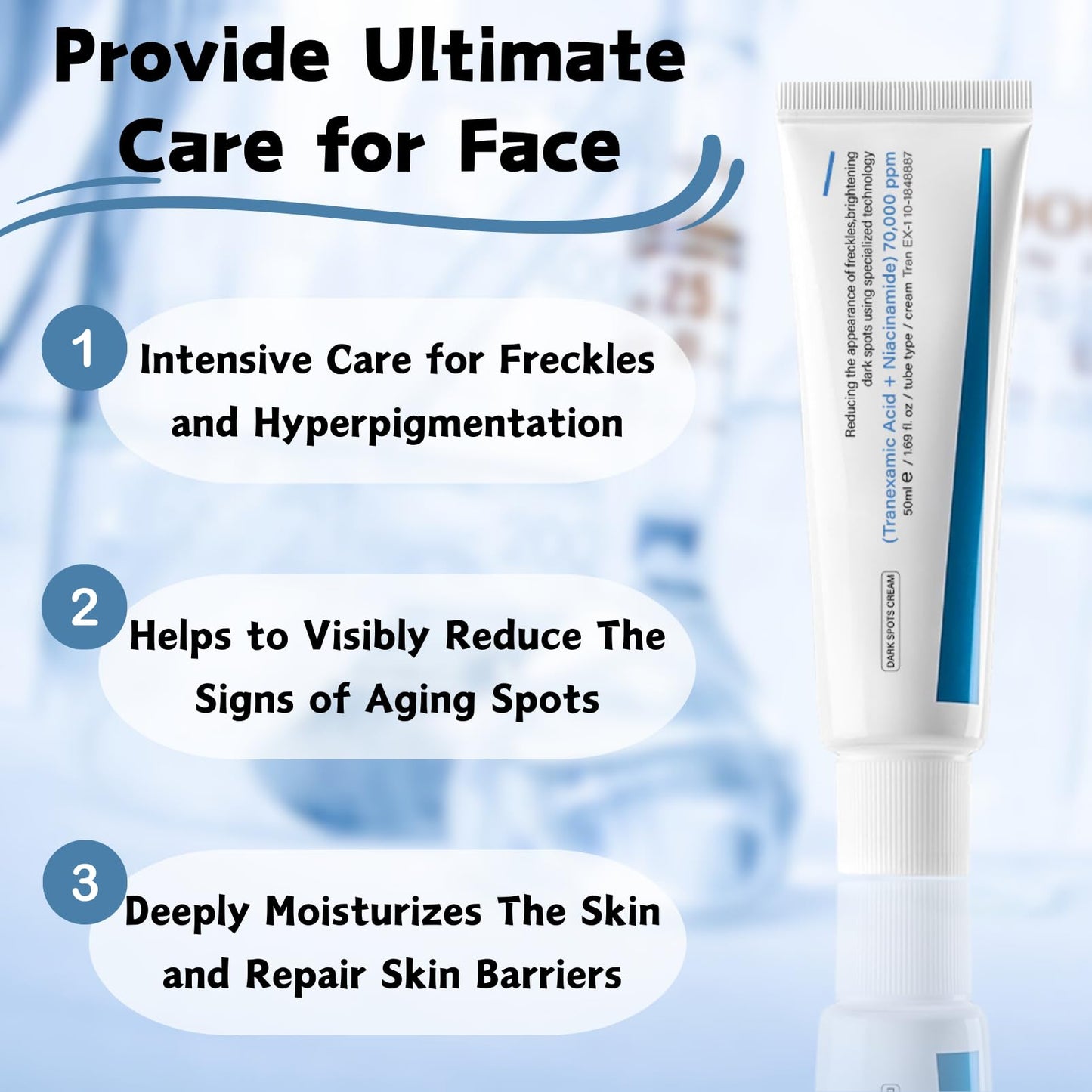 Dark Spot Cream, Tranexamic Acid & Niacinamide Face Cream for Women, Anti Aging Face Cream for Freckles & Hyperpigmentation, Dark Spot Remover for Even Skin Tone, Moisturiser Face Women & Men, 50ml