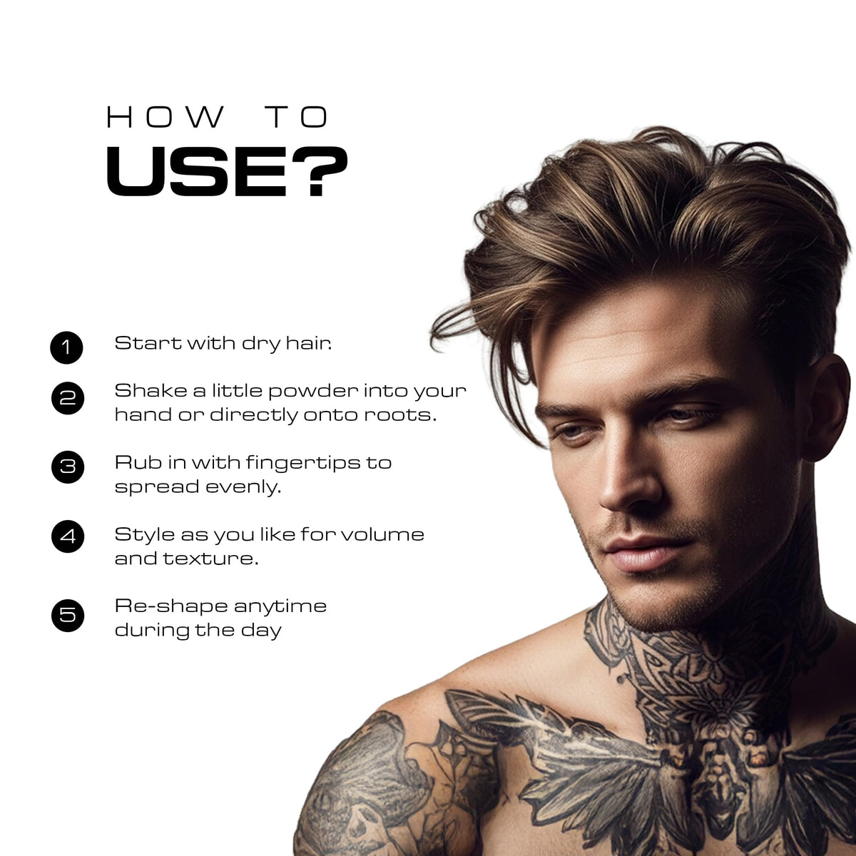 Totex Premium Hair Styling Powder Wax | Volumising Thickening Magic Dust | Ultra Strong Matte Look Excellent Hold Maximum Control 400 Series 20g