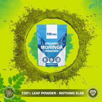 Organic Moringa Leaf Powder Gluten Free Natural and Pure Leaves Picked from The Moringa Oleifera Plant - Superleaf Superfood Powder by Pure Source Nutrition (100g)