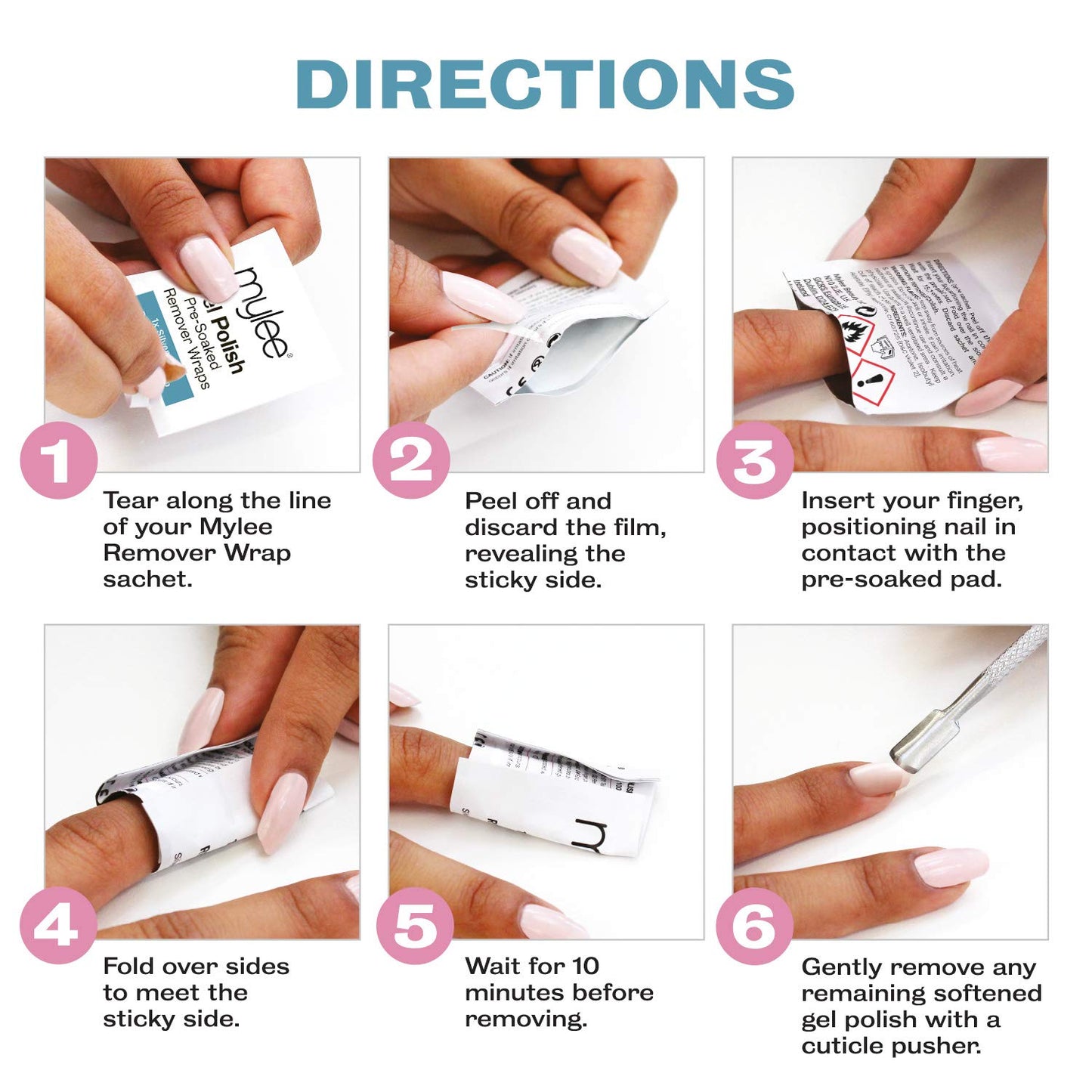 Mylee Professional Salon Gel Polish Remover Pre-Soaked Acetone Pads and Foil Wraps for Manicure and Pedicure, Nail Art Cleaner - (100 wipes)