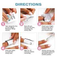 Mylee Professional Salon Gel Polish Remover Pre-Soaked Acetone Pads and Foil Wraps for Manicure and Pedicure, Nail Art Cleaner - (100 wipes)