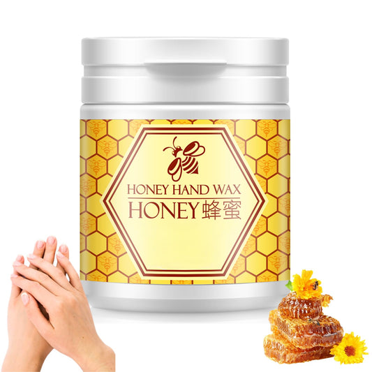 Wax Hand Mask, Honey Milk Hand Peeling Mask, Honey Hand Mask Moisturizing,Nourishing & Hydrating Hand Mask, Exfoliating Hand Wax,Hand Remove Dead Skin,Hand Skin Repair for Dry,Aging,Cracked Hands-170g