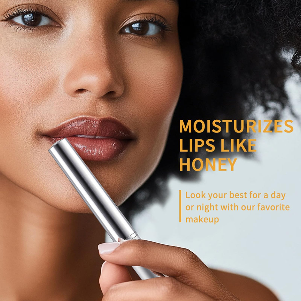 Shengqialun Black Honey Lipstick, Honey Lipstick, Hydrating Tinted Lip Balm, Nourishing Moisturising Tint Lip Care Makeup For Dry (Black)