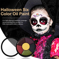 NoraGlaze 6 Color Bruise Wheel SFX Makeup Kit - Oil-Based Zombie Makeup Palette for Halloween & Special Effects Non-Toxic Face and Body Paint Professional Theatrical FX for Cosplay Use